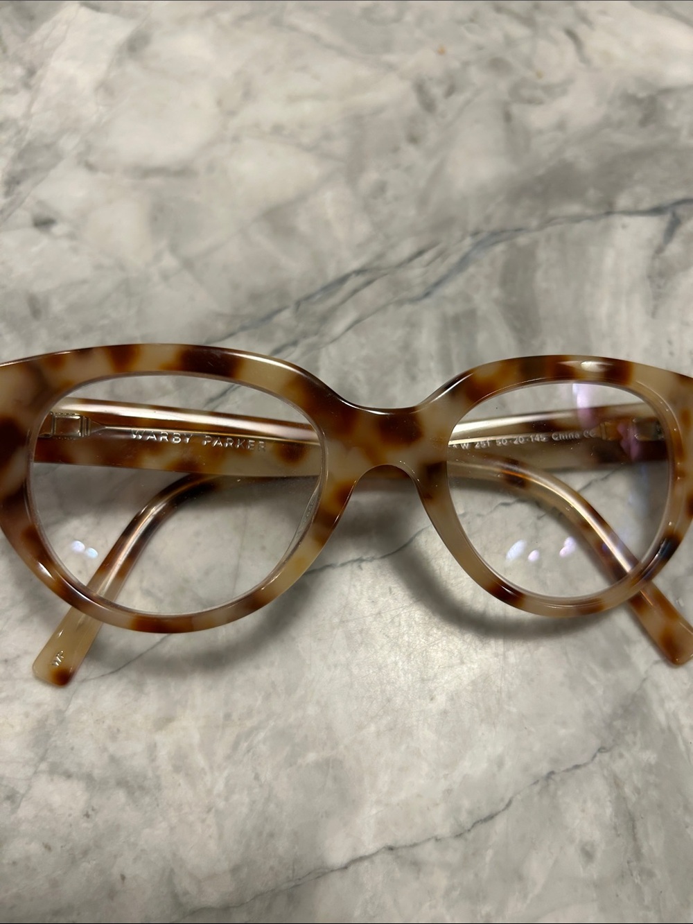 Warby Parker “Zara W” 251 (50-20-145) Tortoiseshell Round Frame Eyeglasses